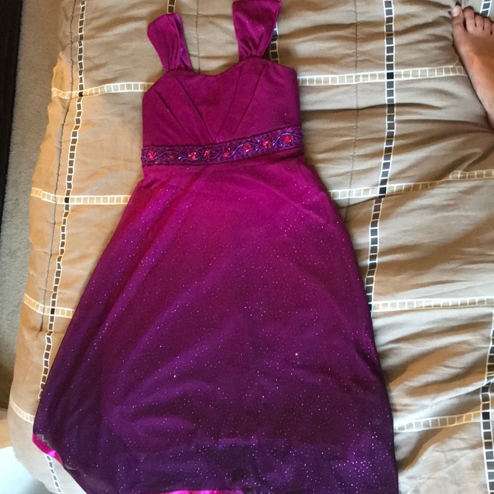 Purple formal girls dress